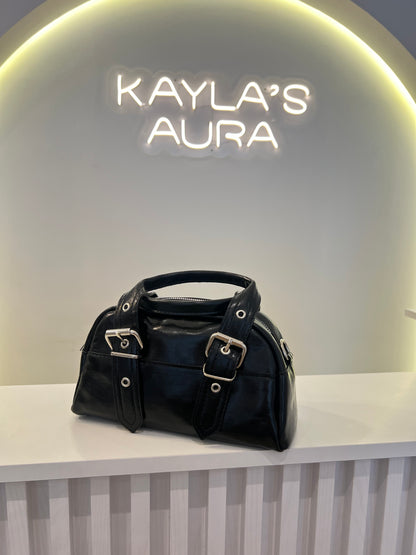 The Buckled Noir Satchel