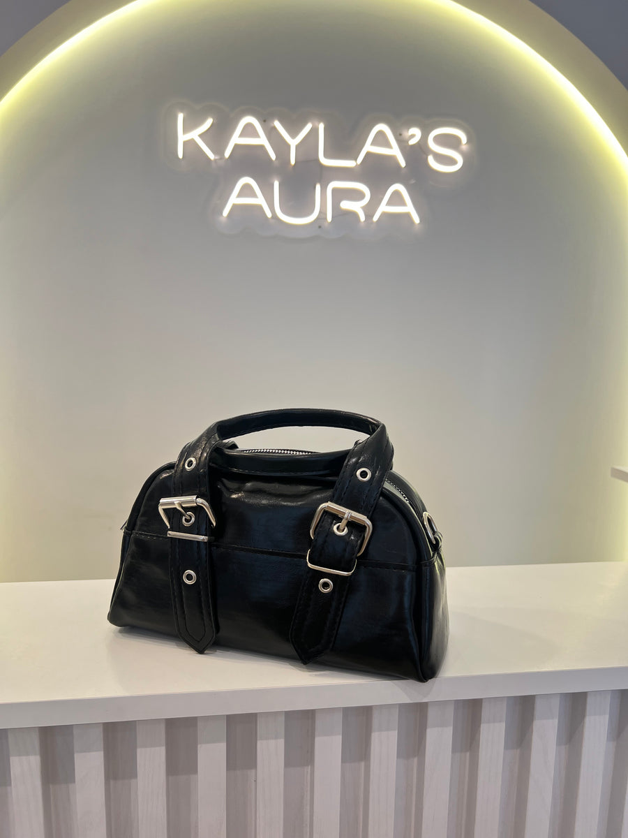 The Buckled Noir Satchel