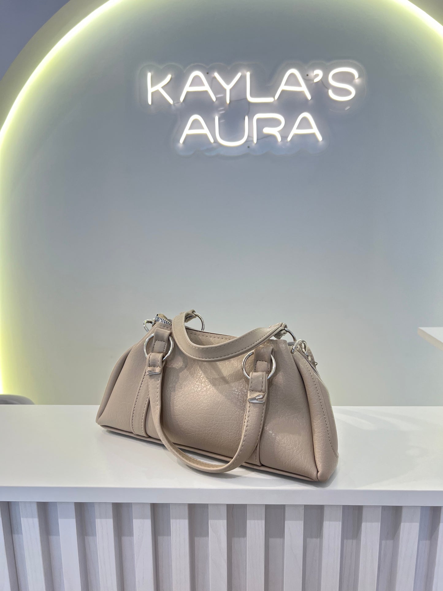 The Taupe Structured Satchel