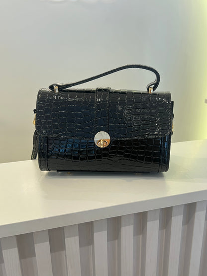 The Croco-Embossed Satchel