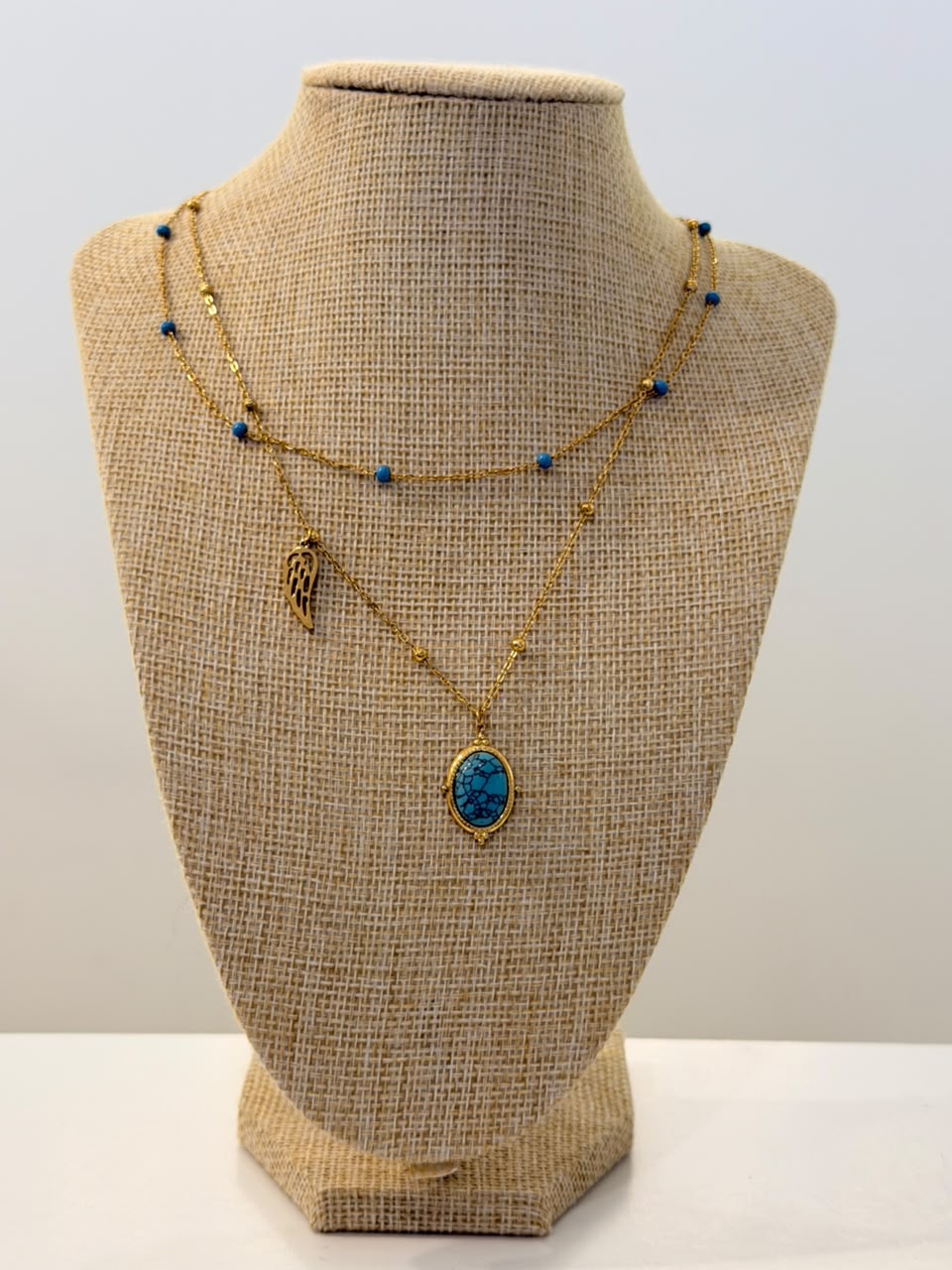 The Layered Turquoise Pendant